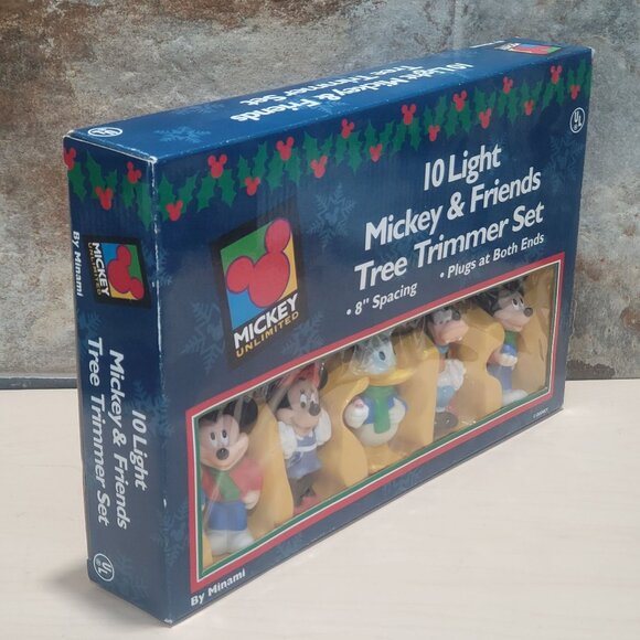 10 Light Mickey & Friends Tree Trimmer Set Minami Christmas String Lights - Picture 5 of 14